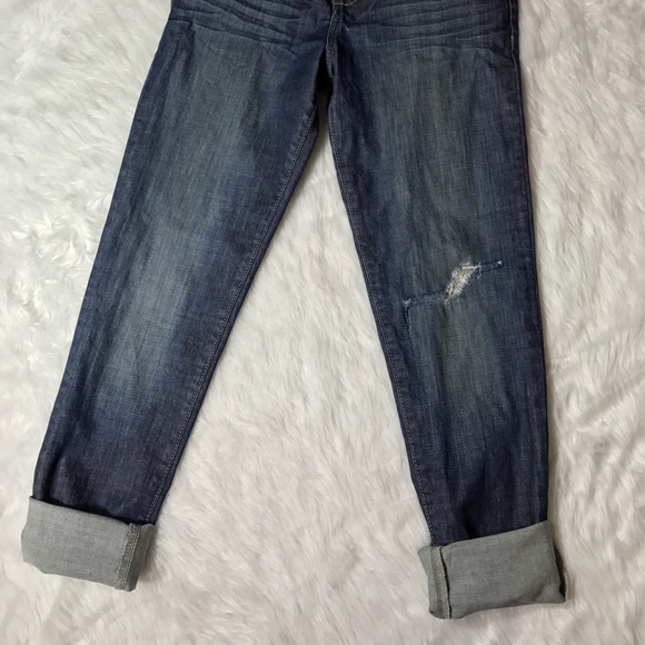 Calvin Klein Medium Wash Distress Boyfriend Jeans - Picture 4 of 5